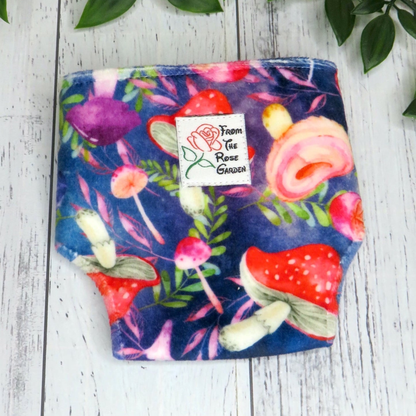 Magical Mushrooms - Velvet Minky - Doll Nappy