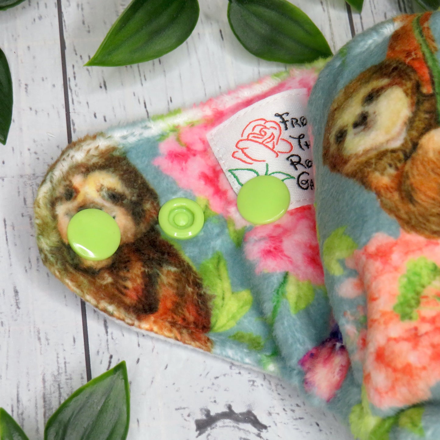 Floral Sloth - Minky - Newborn