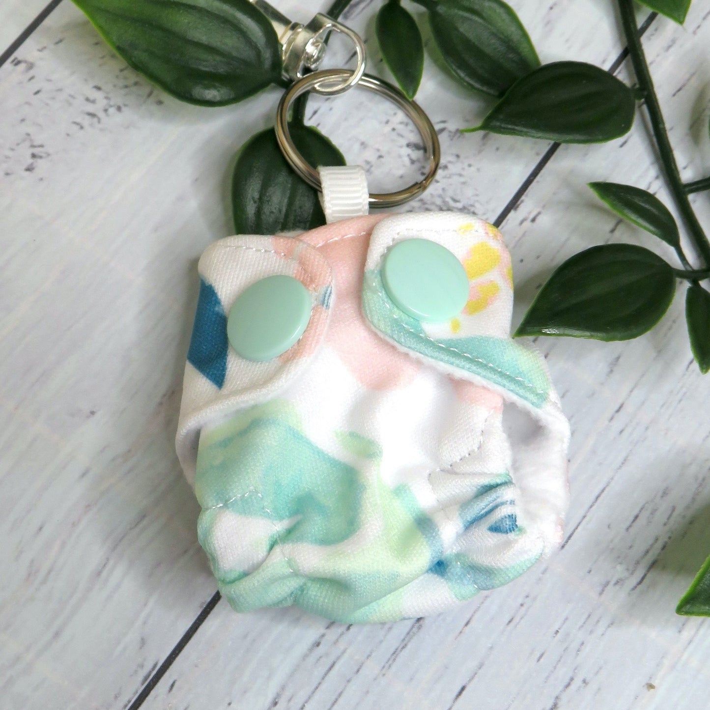 Soft Watercolour Flowers - Key Chain