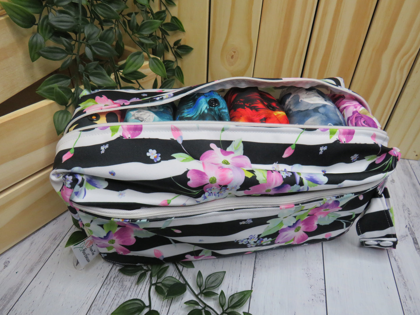 Floral Stripes - Nappy Pod