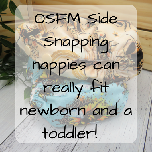 How can a OSFM side snap fit a newborn and a todder?