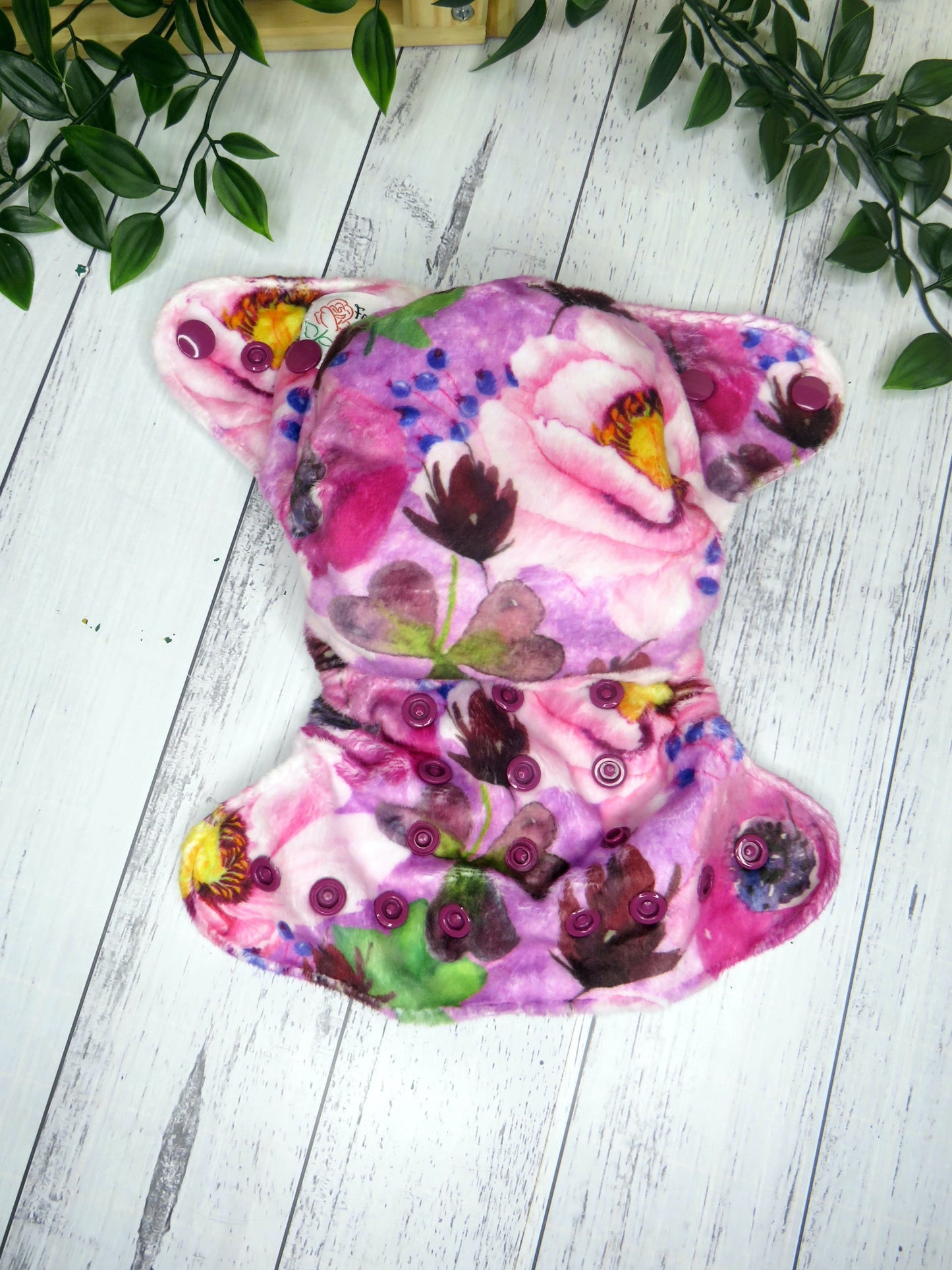 Purple Floral - Minky - Newborn
