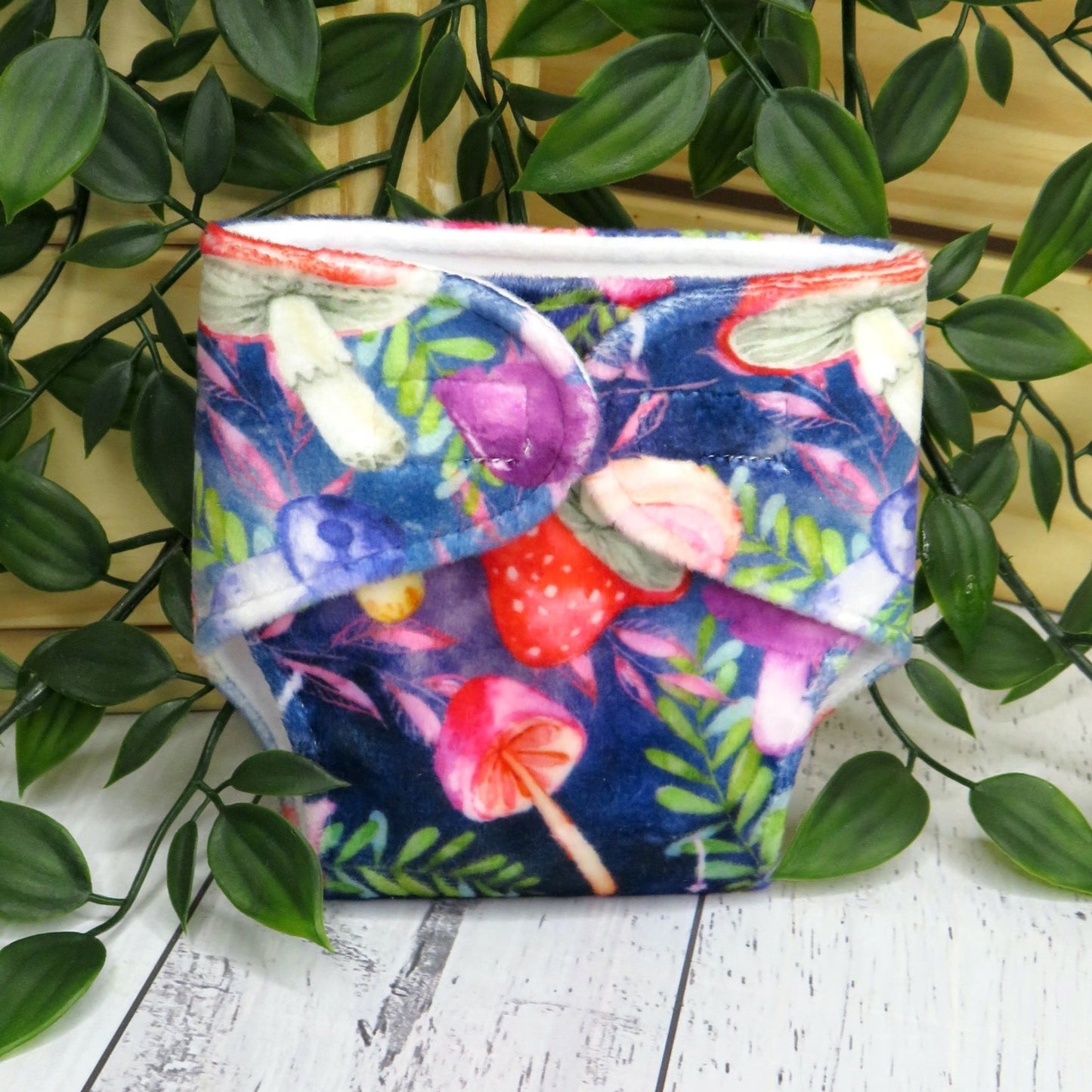 Magical Mushrooms - Velvet Minky - Doll Nappy