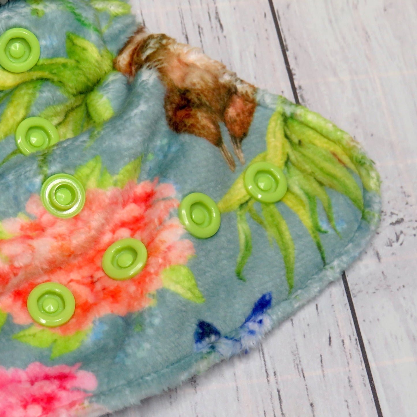 Floral Sloth - Minky - Newborn