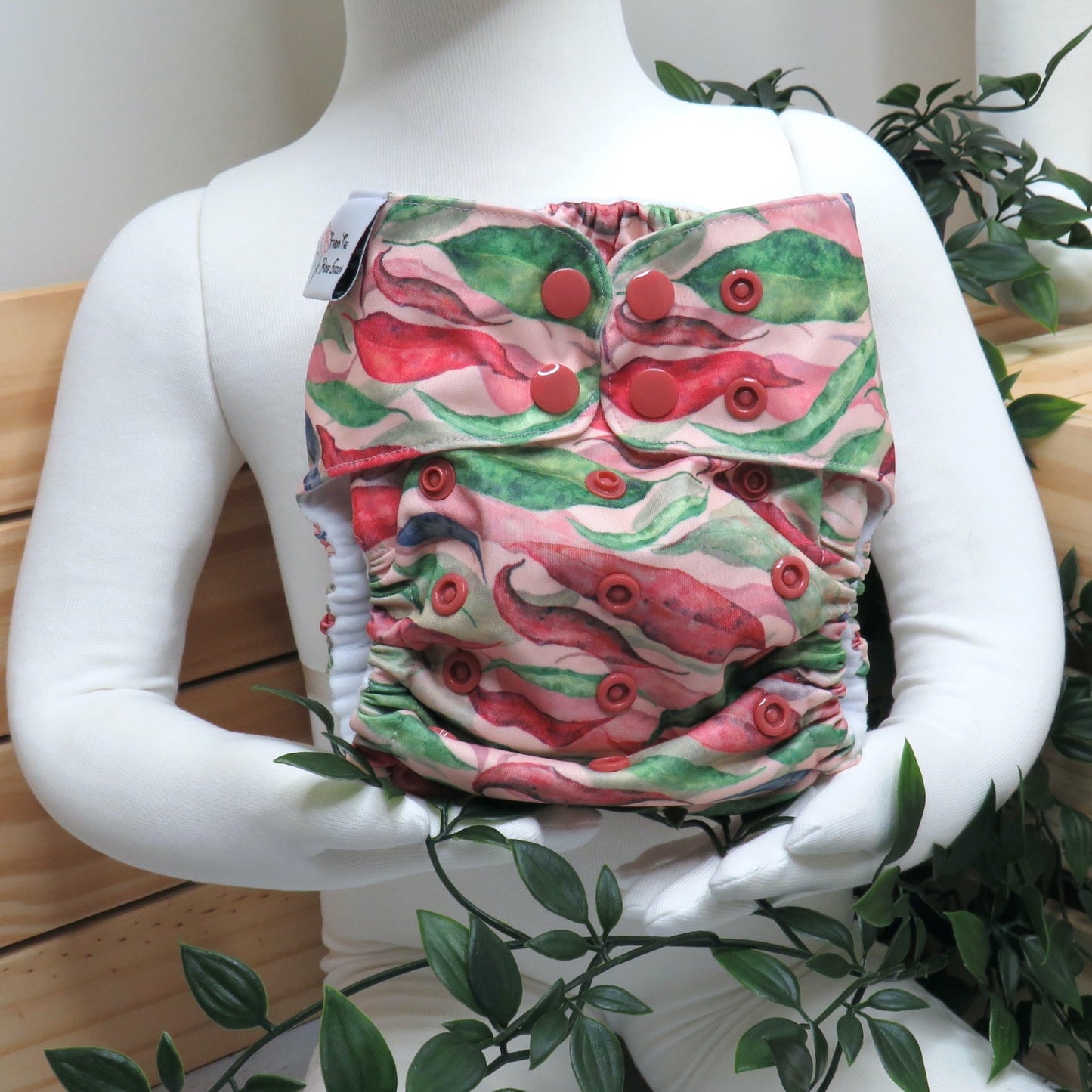 Red Gum Leaves - PUL - Double Row