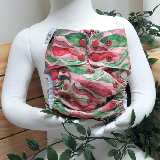 Red Gum Leaves - PUL - Double Row