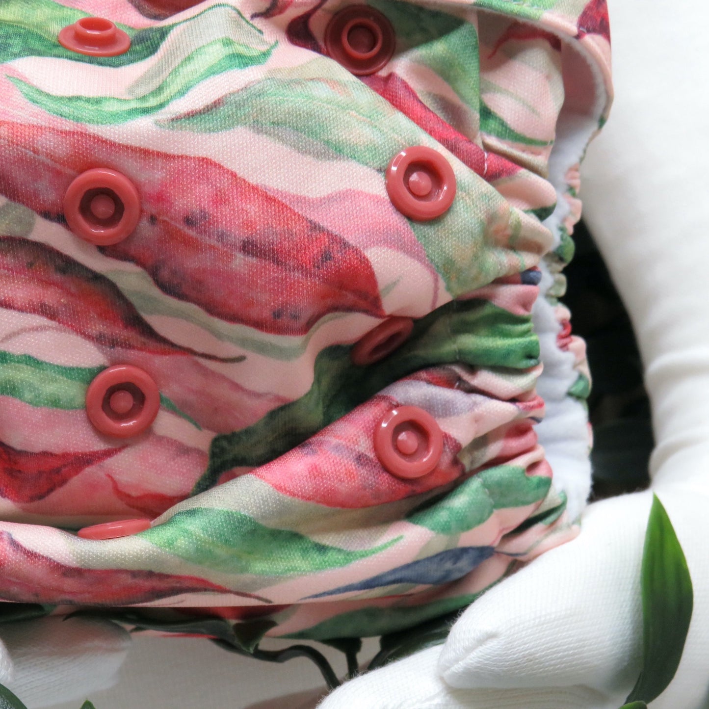 Red Gum Leaves - PUL - Double Row