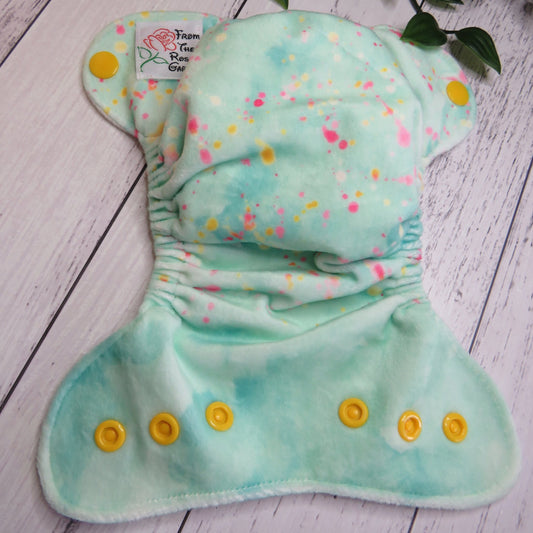 Blue Speckle - Velvet Minky - Premature