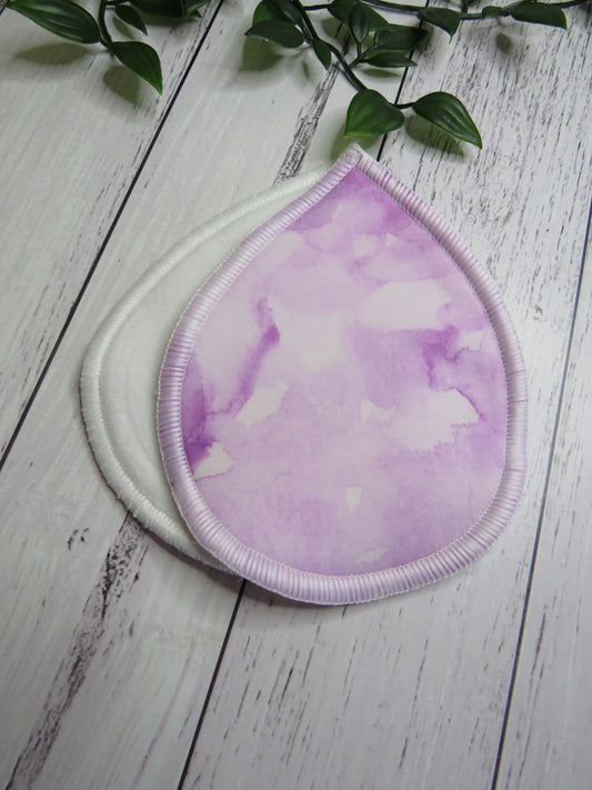 Purple Watercolour - Breast Pads - PUL