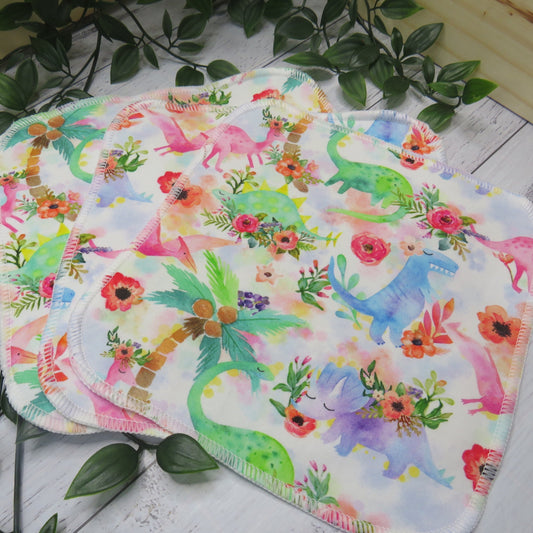 Floral Dinosaur - Cloth Wipes