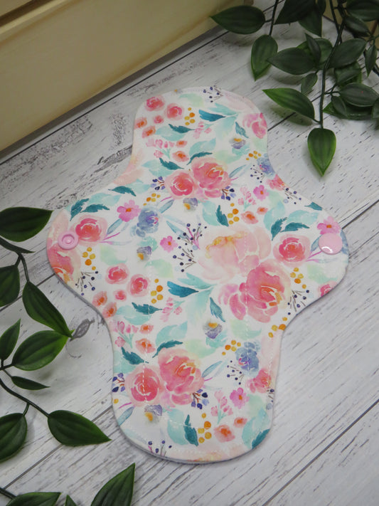 Pastel Pink - Moderate Cloth Pad - 8 Inch - Cotton Lycra