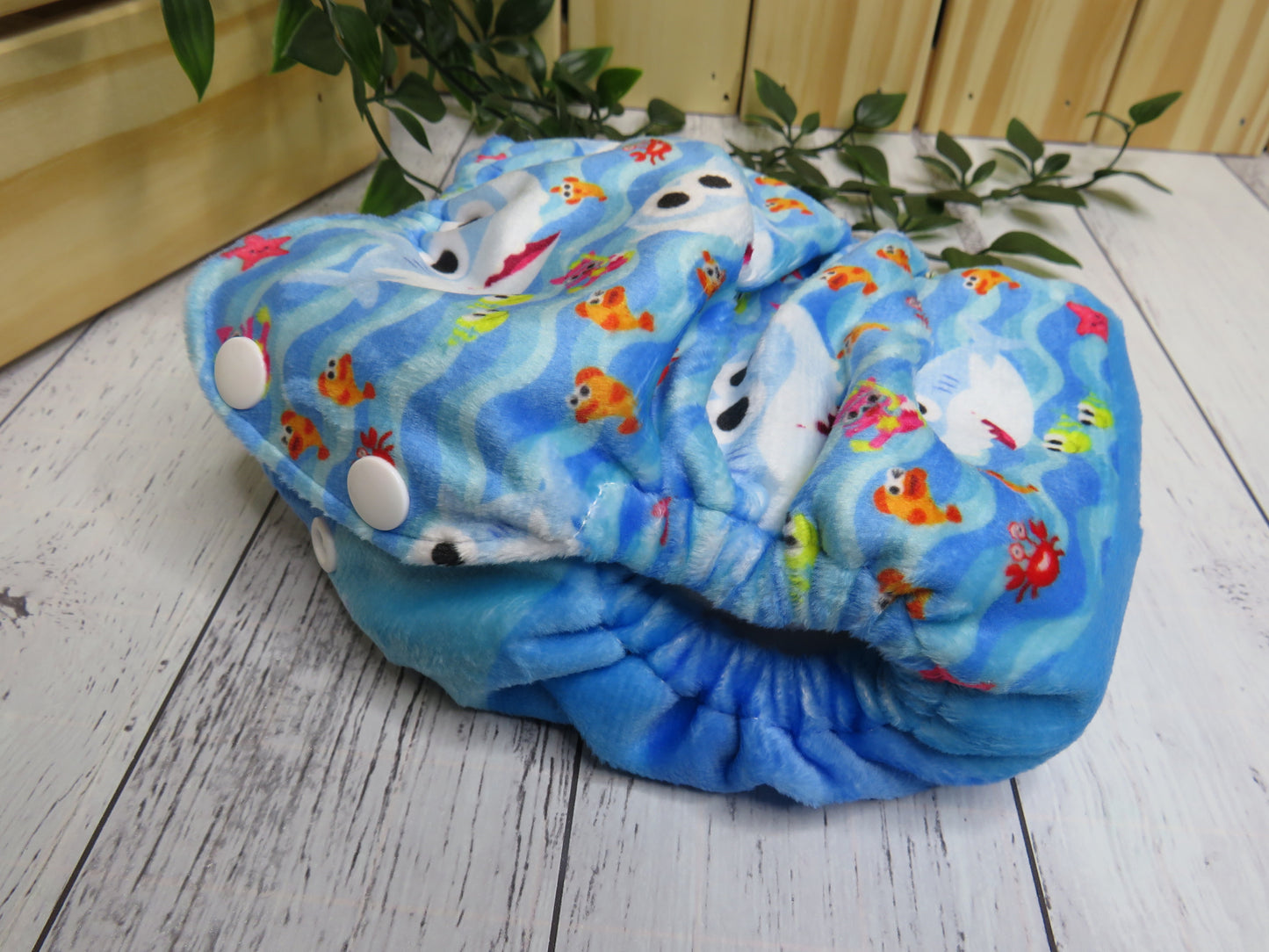 Baby Shark - Minky - Side Snap