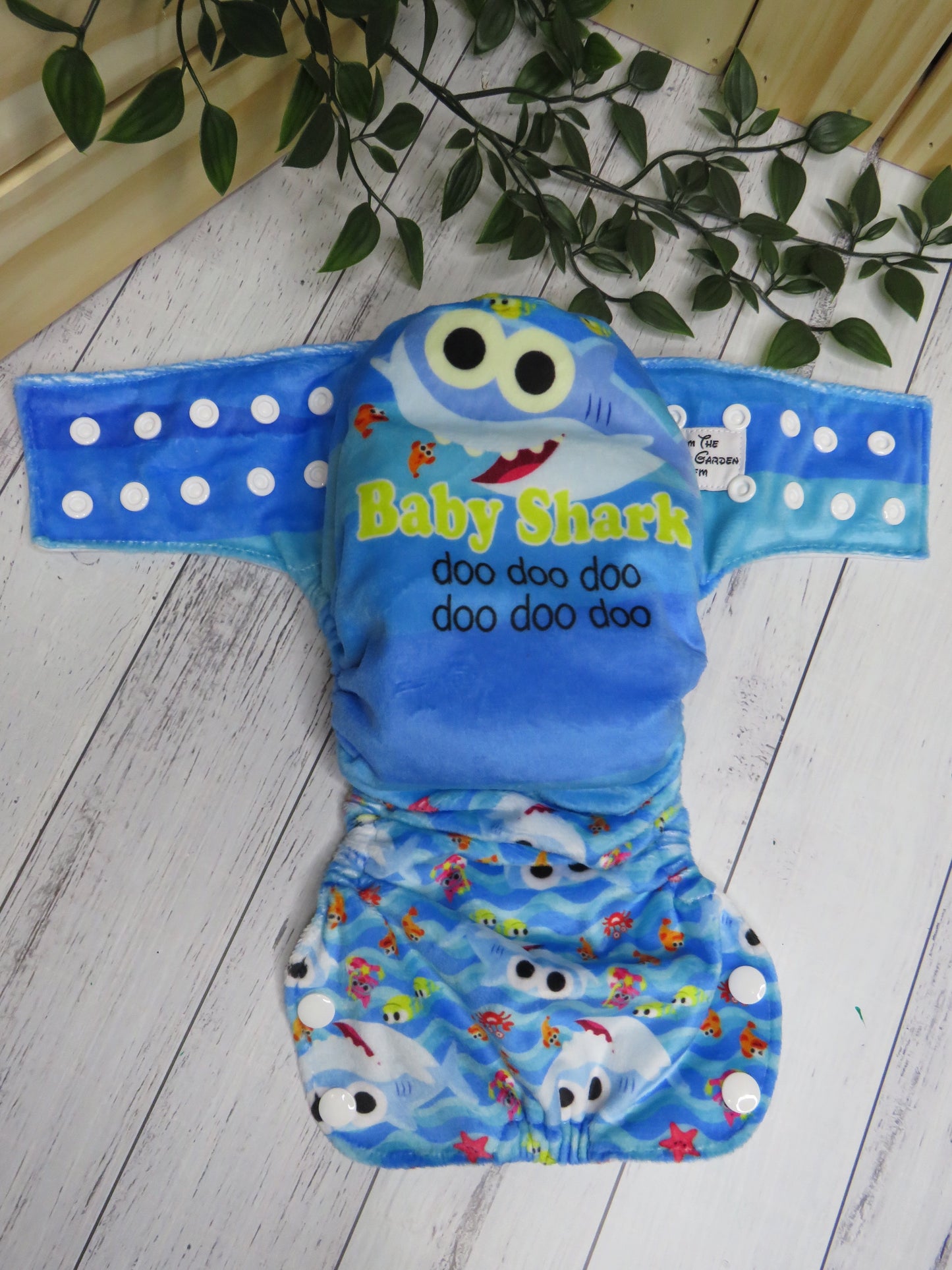 Baby Shark - Minky - Side Snap