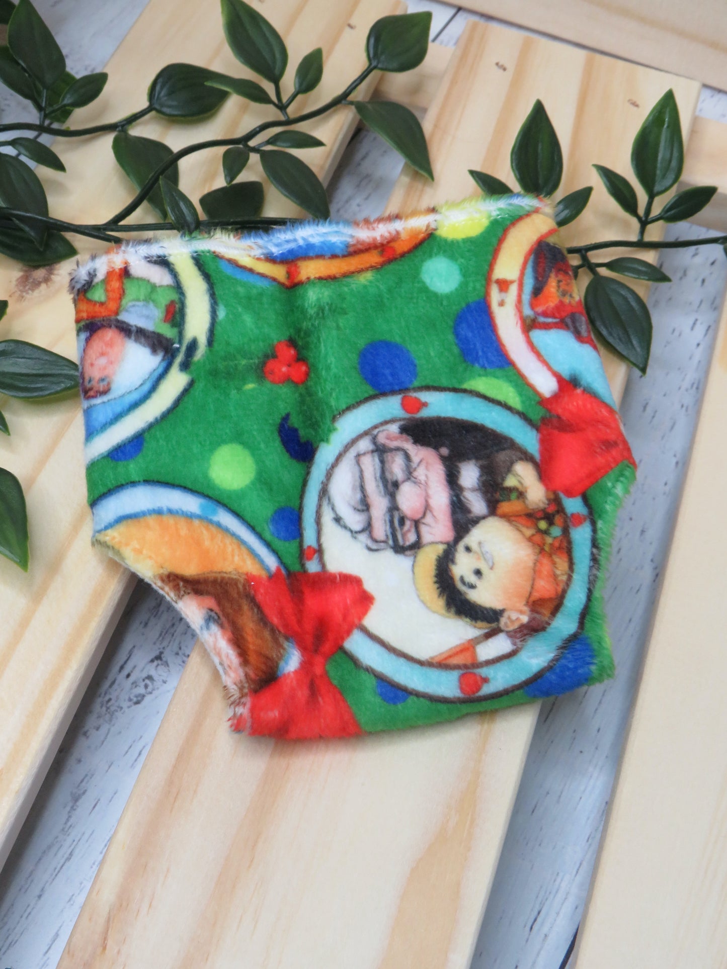 Christmas Pix-Ahh - Minky - Doll Nappy