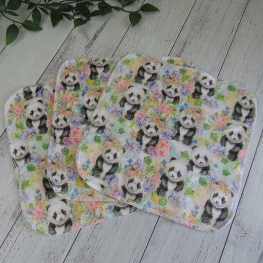 Floral Panda - Cloth Wipes