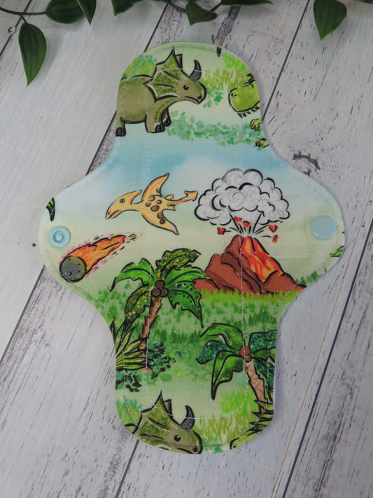 Dino Days - Moderate Cloth Pad - 8 Inch - Cotton Lycra